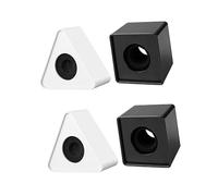 BESTonZON Triangolo Microfono 4 Pezzi Abs Microfono Logo Stazione Microfonica Logo Bandiera Stazione r Bandiera