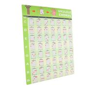 BESTonZON Ukulele Chord Chart Adesivo Murale per Principianti Tabella Accordatura Acustica Font Resistente e Facile da Leggere Supporto per Apprendimento Musicale