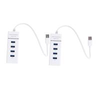 BESTonZON USB Un Hub 2 Pezzi 4 centro adattatore USB 3.0 in plastica hub di ricarica USB c sdoppiatore usb connettore usb abs USB 3.0 sdoppiatore hub USB 3.0 computer divisore estensore