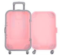 BESTonZON Valigetta per Bambole, Giocattolo per Bambole, Mini Valigetta Decorativa casa delle Bambole, Giocattoli, Mini Accessori la casa delle Bambole, ABS Rosa