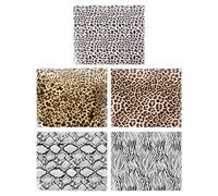 BESTonZON Vinile Termoadesivo Htv Leopardato 5 Fogli Pellicola da Stirare Resistente al Lavaggio per Abbigliamento e Accessori Facile da Tagliare e Applicare per Personalizzazione Tessuti