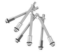 BESTonZON Viti Per Tiranti Del Rullante 6 Pezzi Kit Di Riparazione Per Batteria in Metallo Resistente Tiranti Di Tensione 78mm Per Strumenti a Percussione, Grancassa e Jazz