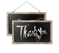 BESTOOL 2 lavagne decorative per bambini, in legno, in stile rustico, per matrimoni, cucina, dispense e decorazione da parete (27 x 45 cm)