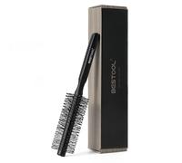 BESTOOL Piccola spazzola rotonda per capelli corti, spazzola rotonda con rullo per asciugatura a phon, ideale per capelli lisci, frangia e barba maschile