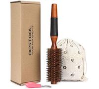 BESTOOL Spazzola a setola di spillo in nylon Spazzola a spillo in legno di Detangling grande per uomo, donna, bambino Asciugatura a soffio, Aggiunta di volume (2 inch)