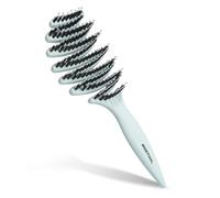 BESTOOL Spazzola per capelli organica, spazzola per capelli con setole di cinghiale con punte in nylon, per donna, uomo, bambino, spazzola per capelli senza tirare per capelli bagnati e asciutti