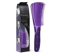 BESTOOL Spazzola per Ricci, Spazzola districante per capelli neri naturali ricci afro texture 3/4abc, spazzola per capelli ricci districante più veloce e facile per capelli bagnati o asciutti (viola)