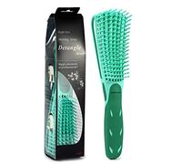 BESTOOL Spazzola per Ricci, Spazzola districante per capelli neri naturali ricci afro texture 3/4abc, spazzola per capelli ricci districante più veloce e facile per capelli bagnati o asciutti (verde)