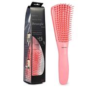 BESTOOL Spazzola per Ricci, Spazzola districante per capelli neri naturali ricci afro texture 3/4abc, spazzola per capelli ricci districante più veloce e facile per capelli bagnati o asciutti (rosa)