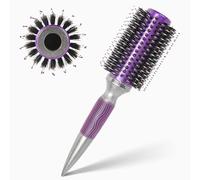 BESTOOL Spazzola rotonda per asciugatura con phon, setole di cinghiale Spazzola grande per lo styling per donna e uomo Per lisciare, arricciare, dare volume e lucentezza ai capelli, in alluminio, 36mm