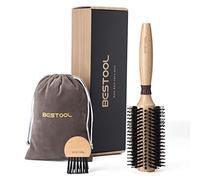 BESTOOL Spazzola rotonda per asciugatura, setole di cinghiale con perni in nylon Spazzola rotonda per capelli, spazzola professionale per lo styling per donne e uomini (Barrel 28mm)