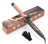 BESTOPE MIX Ferro Arricciacapelli 25mm a Temperatura Regolabile 80℃-230℃, Arricciacapelli a Riscaldamento Rapido con Display LCD, Adatto a tutti i tipi di capelli