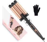 BESTOPE MIX Ferro ondulato, ferro arricciacapelli a 3 botti di ferro ondulato per capelli, 22 mm, in ceramica, Mermaid Hair Waver PTC, riscaldamento rapido 150°C/210°C, ferro ondulato, per capelli