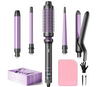 BESTOPE PRO 5 in 1 - Ferro arricciacapelli con piastra per capelli, arricciacapelli, spazzola termica, 9 mm-25 mm), kit di ferro arricciacapelli, temperatura regolabile, per viaggi e regali