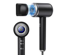 BESTOPE PRO Asciugacapelli Ionico, 110.000 Giri/min Phon Capelli Ionico, Phon Ionico Professionale 5 Velocità & 6 Temperature, Tecnologia a Ioni Negativi, Nero