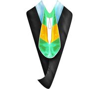 BESTORI Cappuccio Laurea per Master Unisex Graduation Stola Honor Satin Sash Elegante Stole Laurea Universitaria, Verde/Oro