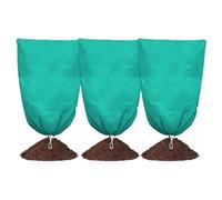 BESTORI Cappuccio Protezione Piante 3 Pezzi Copertura per svernamento in Tessuto Non Tessuto Riutilizzabile per Telo di Protezione Antigelo per Inverno, Verde, 60 x 80 cm