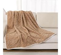 BESTORI Coperta Impermeabile per Cani Morbida Calda Coperta per Animali Domestici Lavabile Tappetino per Dormire per Cani Gatti Protezione del Divano, Cachi, 75 x 100 cm
