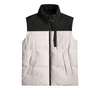 BESTORI Gilet Uomo Smanicato Invernale Caldo Cerniere Bodywarmer Casual Leggero Sportivo Giubbotto, Bianco, L