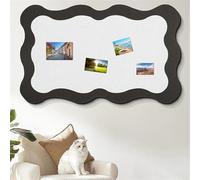 BESTORI Lavagna in Feltro di Sughero Bacheca Autoadesiva Pieghevole Bacheca Decorazione da Parete per Foto e Appunti in Ufficio e Casa, Nero, 80 x 150 cm