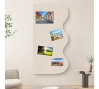 BESTORI Lavagna in Feltro di Sughero Decorativa Bacheca Autoadesiva Bacheca Pieghevole per Esposizione da Foto e Appunti Ufficio Dasa Decorazione da Parete, Beige, 60 x 120 cm