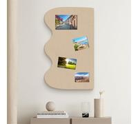 BESTORI Lavagna in Feltro di Sughero Decorativa Bacheca Autoadesiva Bacheca Pieghevole per Esposizione da Foto e Appunti Ufficio Dasa Decorazione da Parete, Cachi, 80 x 160 cm