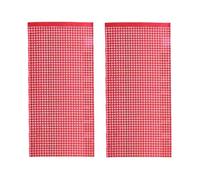 BESTORI Rosso Tende Metalliche Feste con Frange Scintillanti, Decorazione Lamina Glitter per Capodanno, Compleanno, Festa di Nozze 2 Pezzi, 1x 2 m