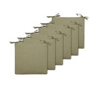 BESTORI Set 6 Cuscini Sedia da Cucina 40 x 40 cm Comoda e Spessa Cuscini Coprisedia da Cucina Lavabili Sfoderabile con Cerniera per Soggiorno, Camera da Letto Verde 2