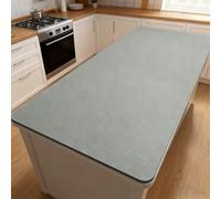 BESTORI Tappetini in Silicone per Banconi da Tavolo Cucina Antiscivolo Resistente al calore Protezione del Piano di Lavoro Tappetino Multifunzionale, Grigio chiaro, 70 x 100 cm