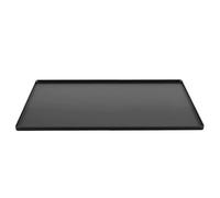 BESTORI Tappetino in Silicone per Mini Frigo Antiscivolo con Bordi Rialzati Facile da Pulire Vassoio Antigoccia per Lavatrice Protegge il Pavimento, Nero, 50 x 60 cm