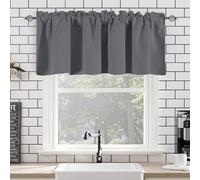 BESTORI Tende Corte Oscuranti per Bagno Tende Mantovane Tende a Stile Country per Piccole Finestre da CucinaGrigio, 1pcs 175 x 45 cm(L x A)