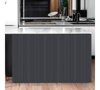 BESTORI Tende per Armadietti Scaffali Tende Corte Gancio e Passante Antipolvere Sotto Il Lavello per Ripostiglio Della Cucina Nero, 80 x40 cm（LL x H