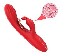Bestoy - vibratore punto G e clitoride - stimolatore - silicone rosso