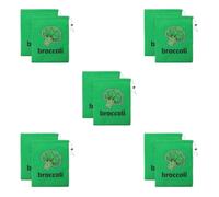 BESTOYARD 10 Pezzi Borsa con Coulisse per Broccoli e Frutta, Riutilizzabile | Film di Alluminio in Poliestere, Resistente Agli Strappi, Apertura e Chiusura con Mano, Verde
