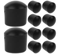BESTOYARD 10 Pezzi Tappi Terminali da 16mm Neri in Plastica Design e Facile Installazione Protezione Sicura e Ricambio Funzionale per Aste da Calcio Balilla per Tavoli da 1,4 Metri