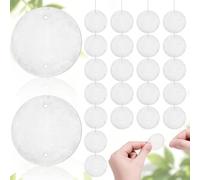 BESTOYARD 100 Pezzi Dischi di Conchiglia Rotondi Due Fori per Progetti DIY | Bianco, Resistente allo Sbiadimento, per Tende di Conchiglie e Campanelli Vento, Ornamento Rotondo