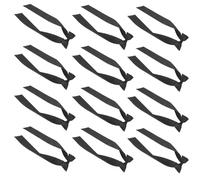 BESTOYARD 12 Pezzi Fiocco Decorativo Nero in Poliestere Sostenibile e Riutilizzabile per Matrimoni e Allestimenti Tavola Nodo Elegante e Stile Raffinato