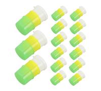 BESTOYARD 15 Set Bicchieri per Medicinali in Plastica con Coperchio Spessore Rinforzato Design a Tre Colori per Dosaggio Mattina Mezzogiorno e Notte