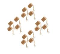 BESTOYARD 16 Pezzi Cappuccio per Torcia da Giardino in Legno Rustico | Contenimento della Fiamma e Spegnimento senza Fumo, Finitura Effetto Venatura, per Patio e Uso Esterno