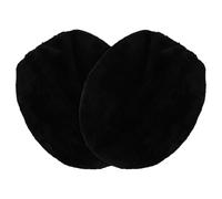 BESTOYARD 2 Pezzi Copriasse WC in Velluto Nero Morbido, Protettore Imbottito per Sedili Allungati e Rotondi, Lavabile in Lavatrice, Accessorio Decorativo per Bagno