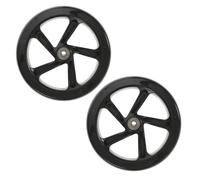BESTOYARD 2 Pezzi Ruote per Scooter in Pu Nero 180mm ad Alta Elasticità Cuscinetti, Resistenti All'usura e Stabili, per Strade in Cemento e Piazze