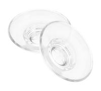 BESTOYARD 2pezzi Porta-sapone Trasparente in Vetro Da Design Rotondo Pesante Per Uso Bagno Doccia Anche Adatto Bancone Cucina