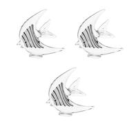 BESTOYARD 3 Pezzi Figurina Decorativa in Vetro Pesce Esotico da Tavolo Mini | Finitura Lucida e Superficie Liscia, per Davanzale e Ufficio, Pezzo Artigianale Unico