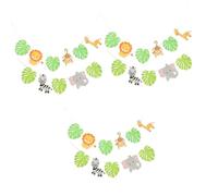 BESTOYARD 3 Set fiore di compleanno animale Contento striscioni di buon compleanno household celebrations unique Banner di buon compleanno forniture per feste di compleanno per animali Carta