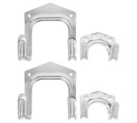 BESTOYARD 4 Pezzi Ganci Doppi in Acciaio al Carbonio per Garage Supporto Heavy Duty e Ottimizzazione dello Spazio, per Appendere Attrezzi e Accessori in Casa e Garage