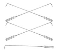 BESTOYARD 5 Pezzi Attizzatoio in Acciaio Inox da 20 Pollici per Caminetti e | Design a Gancio, Impugnatura Ergonomica, Resistente al Calore, Manutenzione Semplice, Finitura Argento