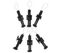 BESTOYARD 6 Pezzi Mini Schiaccianoci da Appendere, Ornamento Natalizio in | Decorazione Compatta e Riutilizzabile, Filo Già Montato, per Mini Albero e Mensole
