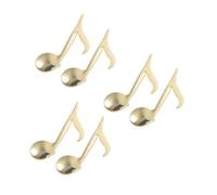 BESTOYARD 6 Pezzi Spilla a Nota Musicale in Lega, Raffinata per Uomo e | Chiusura Robusta, Superficie Liscia e Lucida, Facile da Fissare su Colletto o Polsino, Colore Oro