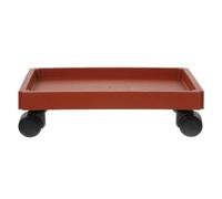BESTOYARD Base Rettangolare Vassoio per Piante, in Plastica Rossa con Ruote | Vaso e Fioriera, Facile da Spostare, Pulizia Semplice, Protegge Pavimento