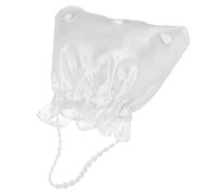 BESTOYARD Borsa da Sposa Raffinata e Charmante in Raso Bianco Decorazione Floreale Raffinata per Flower Girl e Bride per Wedding Day